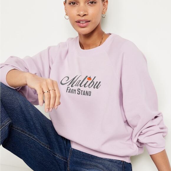 Old Navy Lavender Malibu Farm Stand SoComfy Crew-Neck Graphic Sweatshirt - Picture 4 of 11